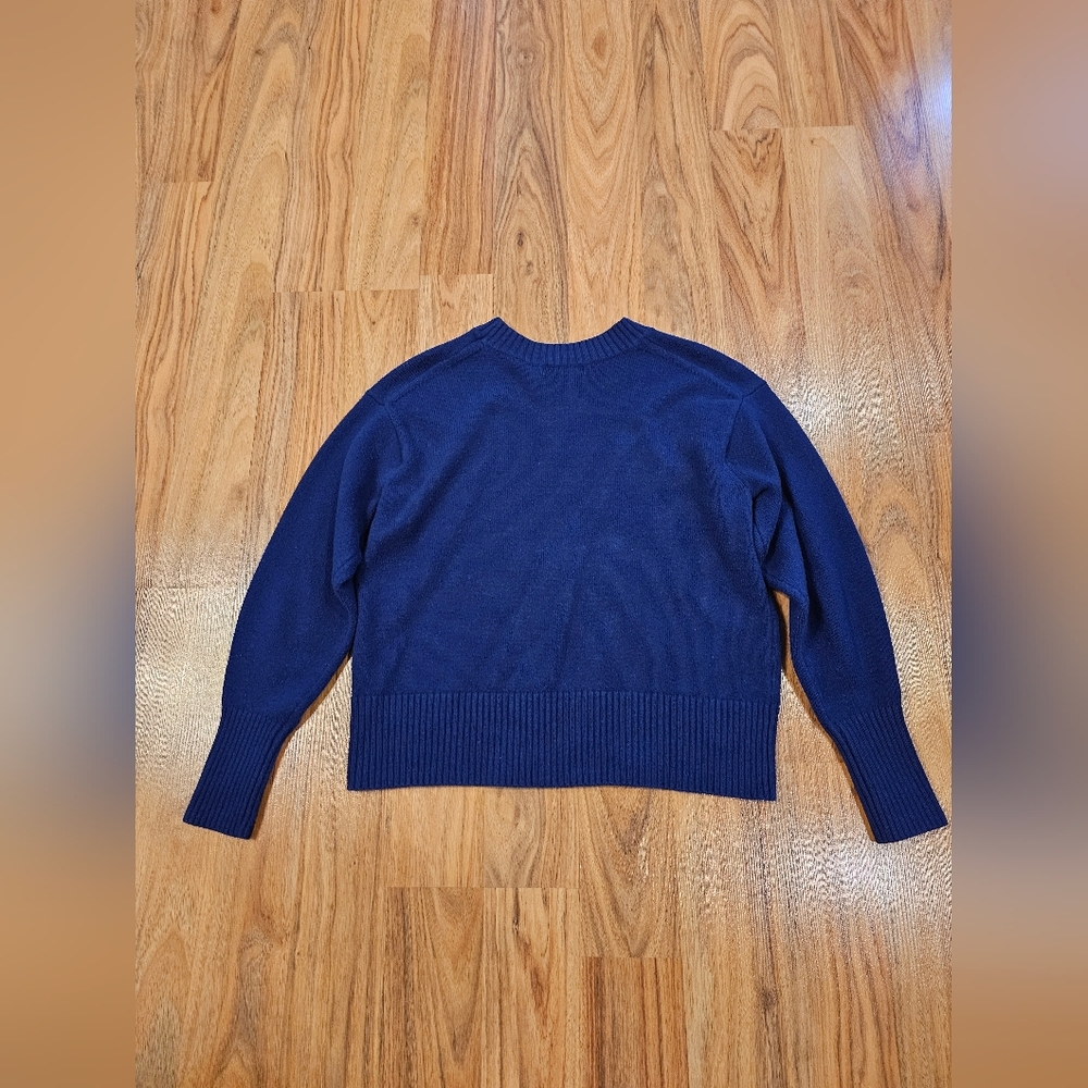Banana Republic Blue 100% Cotton Knit Sweater - Picture 4 of 8